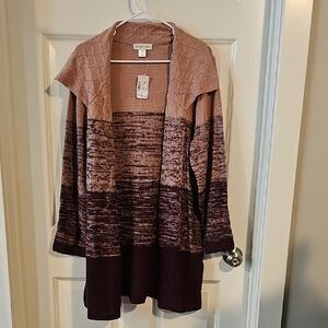 Christopher & Banks Pink and Purple Ombre Cardigan